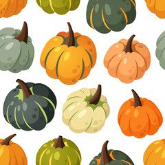 Cartoon Pumpkin Spice Season Image. Hand drawn stylish vegetable. Vector drawing fresh organic food. Summer illustration vegan ingrediens for smoothies or Pie