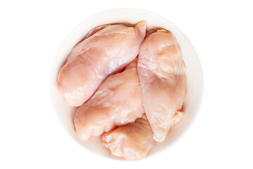 raw chicken breast meat fillet skinless poultry meal diet top view copy space  healthy food background rustic