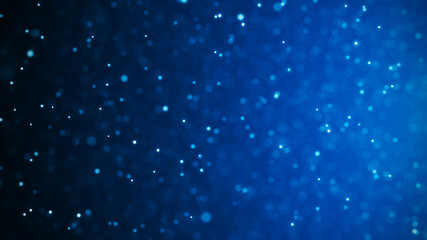 Dust particles moving in space. Abstract cosmic background. 3d rendering.