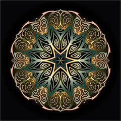 simple mandala art ornament for printing