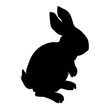 rabbit icon. vector rabbit sign symbol. Rabbit animal silhouette