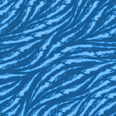 Seamless vector blue abstract pattern.Smooth lines with torn edges.