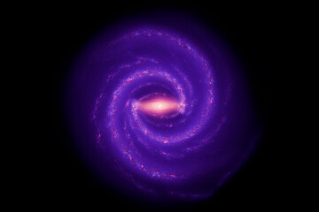 Spiral galaxy on a dark background. Elements of this image were furnished by NASA.