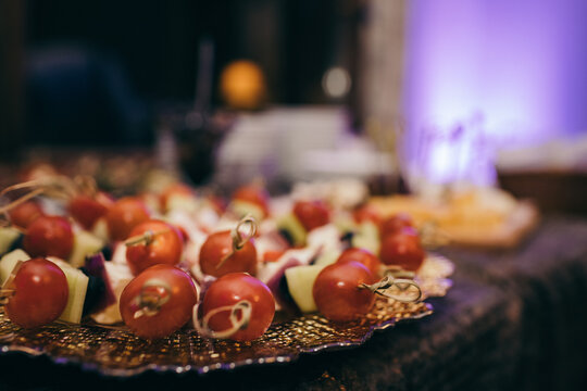 Food on a table A cake sitting