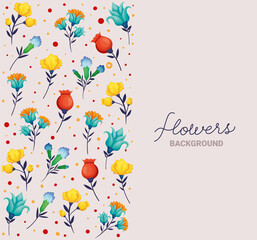 flowers background lettering