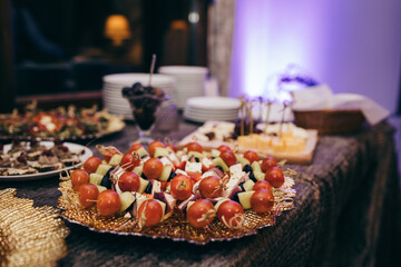 Food on a table A cake sitting