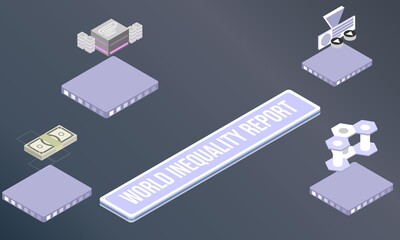 World Inequality Report concept on abstract design