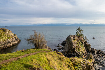 Rugged coast at Creyke Point on Vancouver Island, British Columbia