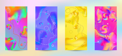 Abstract covers. Holographic background. Bright, smooth mesh with a blurry futuristic pattern.