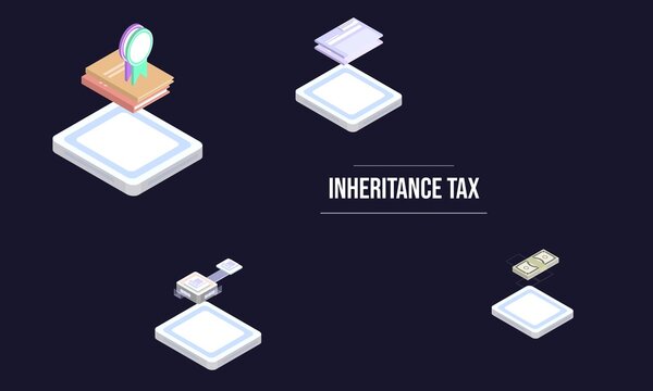 Inheritance Tax Concept On Abstract Design