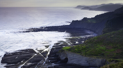 Flysch on the coast of Gipuzkoa, Protected Biotope of Deba-Zumaia, Euskadi