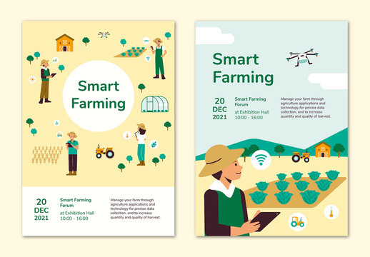 Smart Farming Event Invitation Poster Layout