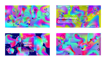 Abstract covers. Holographic background. Bright, smooth mesh with a blurry futuristic pattern.