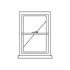 window line icon vector
