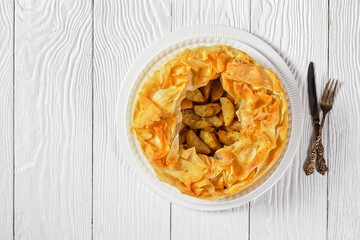 Apple Pie With Phyllo Crust, top view