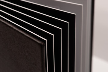 photobook open book premium pages leather cover