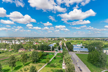Fototapeta premium Breathtaking aerial view on famous town