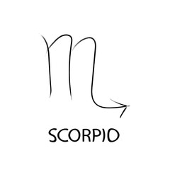 Scorpio. Zodiac sign on white background.
Astrology horoscope.
