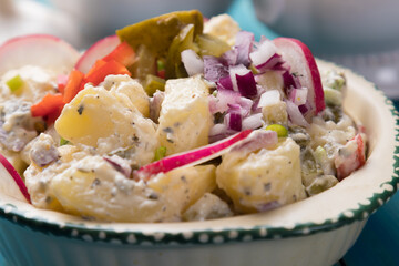 Potato salad with mayonnaise dressing