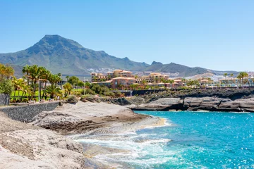 Fotobehang Canarische Eilanden Kustlijn Costa Adeje, Zuid-Tenerife, Canarische eilanden, Spanje