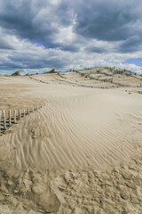 dune de sable sur la plage de l'Espiguette en France
