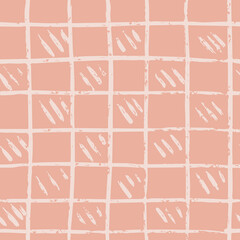 Trendy modern seamless hand drawn geometric patterns. Vector abstract, scandinavian pattern in doodle style