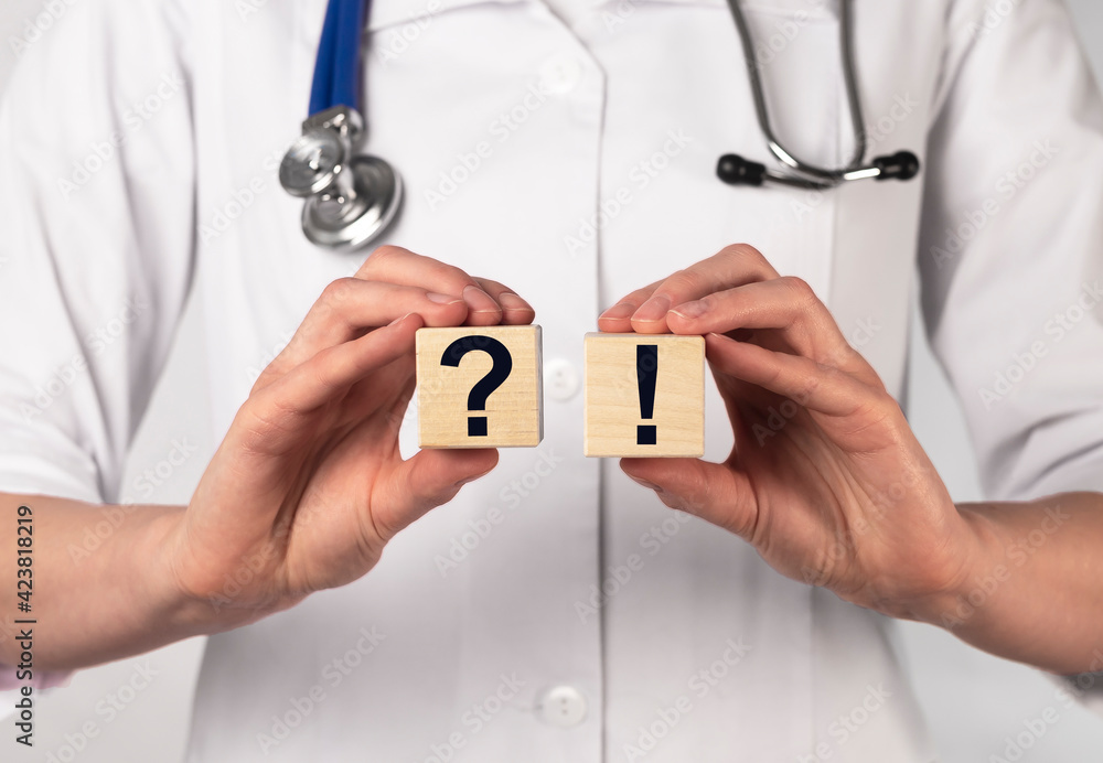 Poster qa and q concept of questions and answers medicine