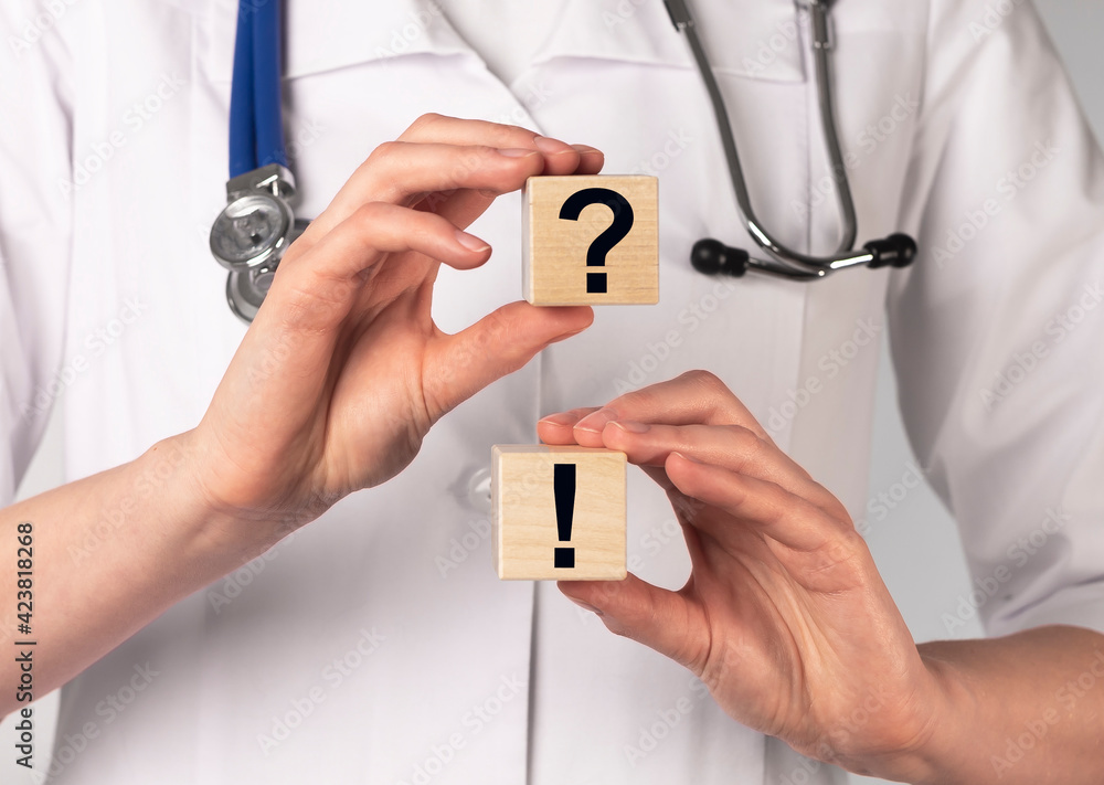 Poster qa and q concept of questions and answers medicine