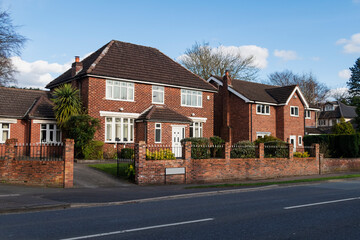 Fototapeta na wymiar detached houses in Manchester, United Kingdom