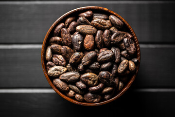 Fototapeta premium Roasted cocoa beans