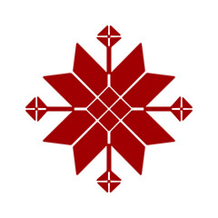 Belarus ethnic ornament. Slavic red geometric pattern. Perfect for logo design, web design, card, poster, packing design, fabric print, sublimation printing on t shirt, mug, bag,