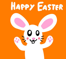 Obraz na płótnie Canvas Stylized Cartoon Happy Easter Card
