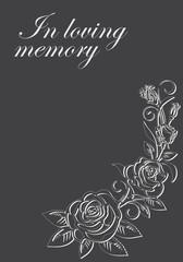 In loving memory illustration for funeral 