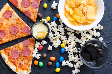 Fast food and unhealthy eating concept