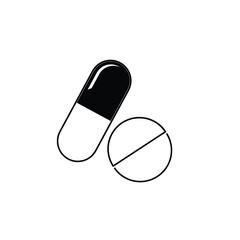 Medical pill flat icon