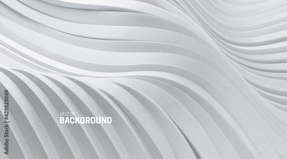 Poster white abstract background. soft elastic shape backdrop.