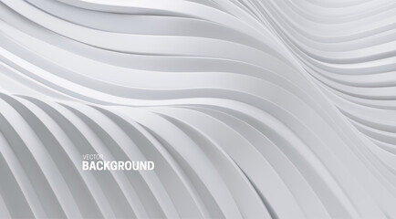 White abstract background. Soft elastic shape backdrop. - 423823069
