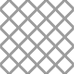 Dots Tile Pattern. Monochrome White Tile And Black Small Dots.