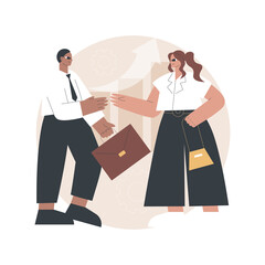 B2B marketing abstract concept vector illustration. Business to business, digital campaign, company website, strategy development, B2B lead generation, marketing, UI menu bar abstract metaphor.