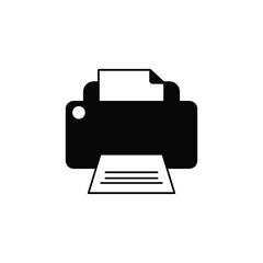 Printer Icon Design Template.