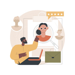 Recruitment agency abstract concept vector illustration. Recruitment provider, head hunting agency, human resources service, employee network, talent acquisition, job listing abstract metaphor.