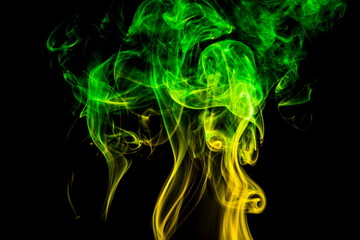 Obraz premium Colored smoke on black background