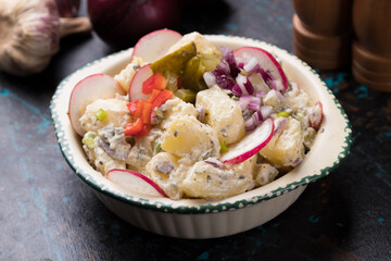 Potato salad with mayonnaise dressing