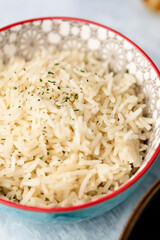 Chicken Makhani with rice, bread and onion salad