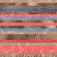 Seamless hip vogue random trendy stripe pattern print. High quality illustration. Detailed patterned strips of color. Luxury fashion or interior design print for surface design. Intricate posh style.