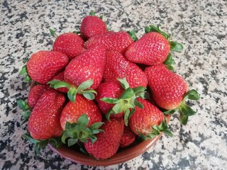 Delicius red strawberries