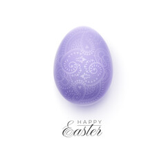 Happy Easter greeting card with decorative egg