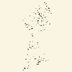 Abstract figures on light background, textured shapes poster, card, vector