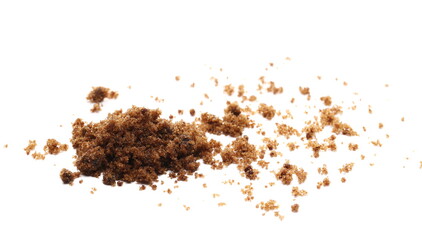 Sugar muscovado isolated on white background