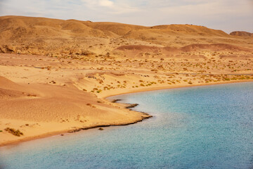 Desert landscape of national park Ras Mohammed, Sinai, Egypt